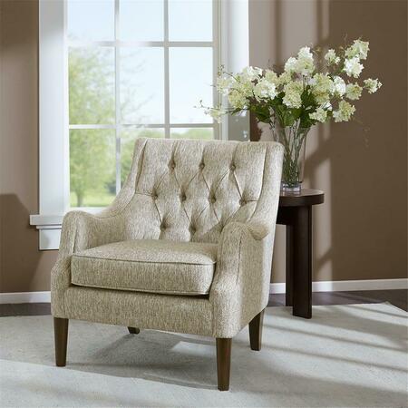 MADISON PARK Qwen Button Tufted Chair, Grey FPF18-0513